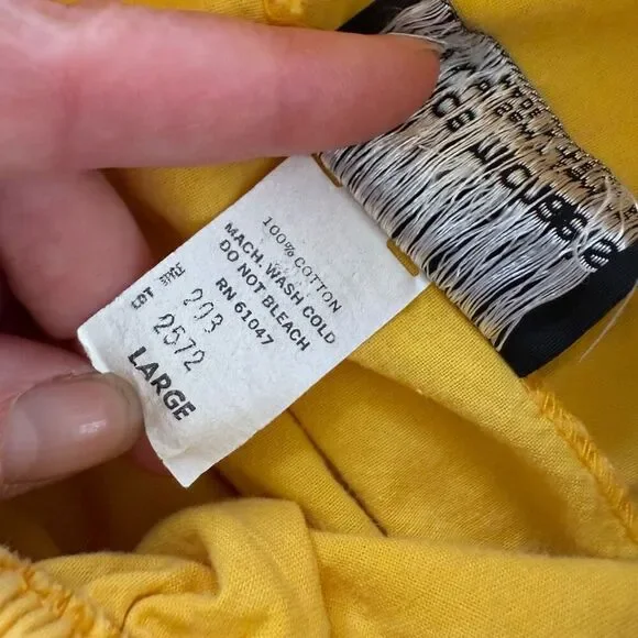 Vintage 80s Maurice Michaels Yellow Romper Ruffle M L - Picture 9 of 9